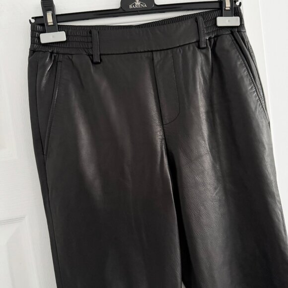Vince Black Leather Joggers, size Small - Picture 4 of 6